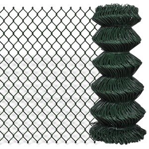 vidaXL Drôtené pletivo, oceľ 0,8x15 m, zelené