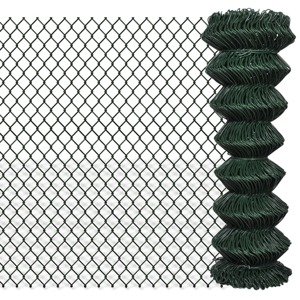 vidaXL Drôtené pletivo, oceľ 1,25x15 m, zelené
