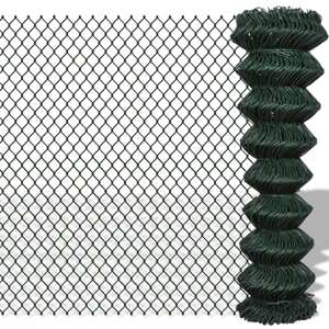 vidaXL Drôtené pletivo, oceľ 1,5x15 m, zelené