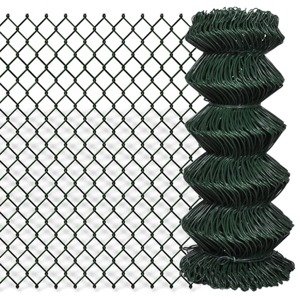 vidaXL Drôtené pletivo, oceľ 0,8x25 m, zelené