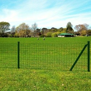 vidaXL Euro plot, oceľ 10x1,0 m, zelený