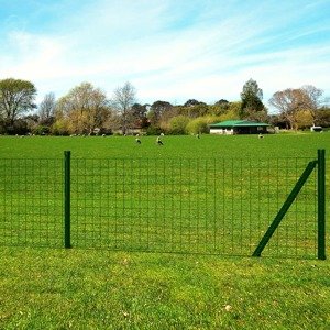 vidaXL Euro plot, oceľ 25x0,8 m, zelený