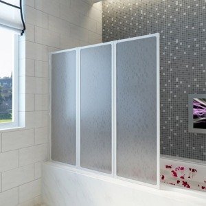 vidaXL Vaňová zástena 141 x 132 cm 3 skladacie panely