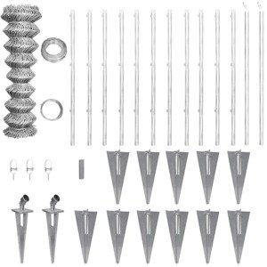 vidaXL Drôtené pletivo+stĺpiky a hroty, pozinkovaná oceľ 25x1,5 m