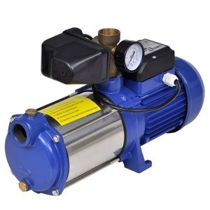 vidaXL Prúdové čerpadlo s manometrom 1300 W 5100 l/h, modré