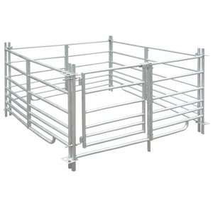 vidaXL Ohrada pre ovce, 4 panely z pozinkovanej ocele 137 x 137 x 92 cm