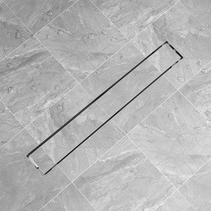 vidaXL Rovný sprchový odtok, 830x140 mm, nerezová oceľ