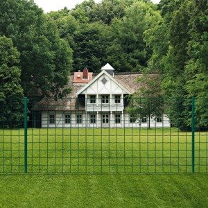 vidaXL Euro plot, oceľ 20x1 m, zelený