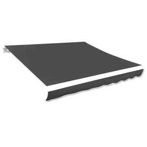 vidaXL Tieniaca plachta na markízu, plátená, antracitová 500x300 cm