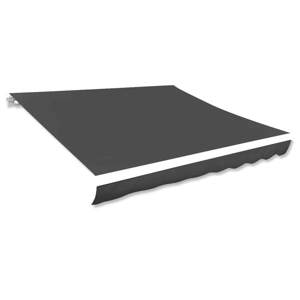 vidaXL Tieniaca plachta na markízu, plátená, antracitová 600x300 cm