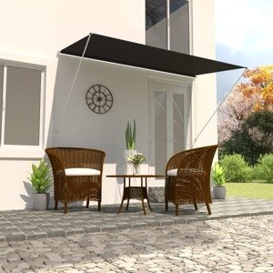 vidaXL Zaťahovacia markíza 350x150 cm antracitová
