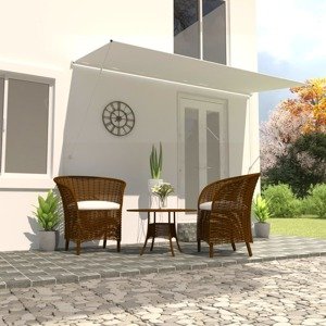 vidaXL Zaťahovacia markíza 400x150 cm krémová