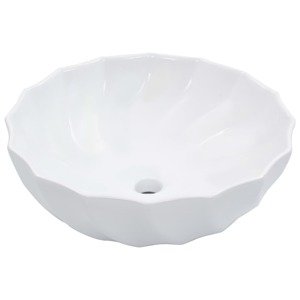 vidaXL Umývadlo biele 46x17 cm keramické
