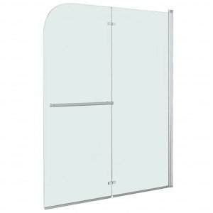 vidaXL Skladací sprchový kút 2 panely 95x140 cm ESG