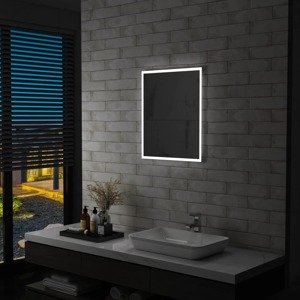 vidaXL Kúpeľňové LED nástenné zrkadlo 50x60 cm
