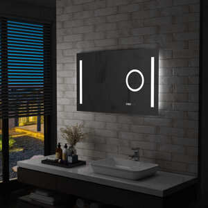 vidaXL Kúpeľňové nástenné zrkadlo s LED a dotykovým senzorom 100x60 cm