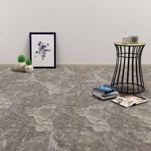 vidaXL Samolepiace podlahové PVC dosky čierne 5,11 m² mramorové