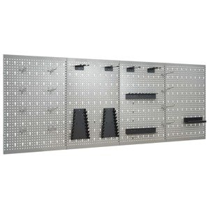 vidaXL Nástenné závesné panely na náradie 4 ks 40x58 cm oceľové
