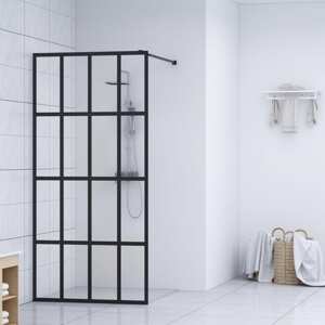 vidaXL Sprchová zástena walk-in, priehľadné tvrdené sklo 90x195 cm