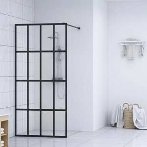 vidaXL Sprchová zástena walk-in, priehľadné tvrdené sklo 100x195 cm
