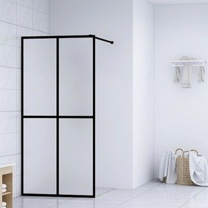 vidaXL Sprchová zástena walk-in, matné tvrdené sklo 118x190 cm
