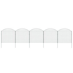 vidaXL Oblúkový záhradný plot 77,5x78,5 cm, zelený
