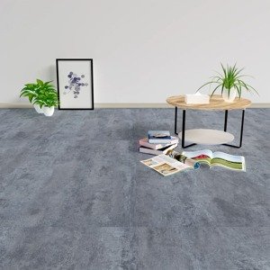 vidaXL Samolepiace podlahové dosky 5,11 m², PVC, sivý mramor