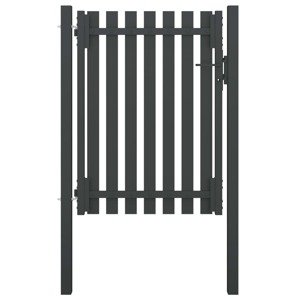 vidaXL Záhradná plotová brána, oceľ 1x1,7 m, antracitová