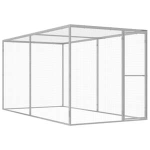 vidaXL Klietka pre mačky 3x1,5x1,5 m, pozinkovaná oceľ