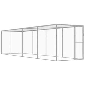vidaXL Klietka pre mačky 6x1,5x1,5 m, pozinkovaná oceľ