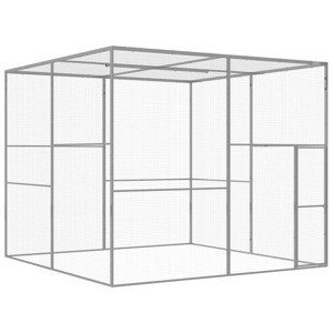 vidaXL Klietka pre mačky 3x3x2,5 m, pozinkovaná oceľ