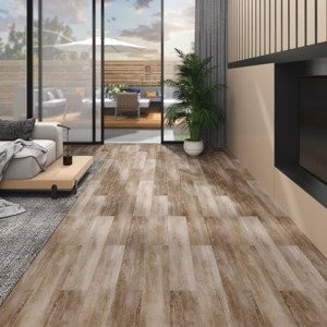 vidaXL Nesamolepiace podlahové dosky, PVC 5,26 m² 2 mm, ošúchané drevo