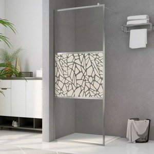 vidaXL Sprchová zástena z ESG skla s dizajnom kameňov 115x195 cm