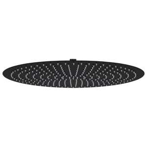 vidaXL Dažďová sprchová hlavica, oceľ 50 cm, okrúhla, čierna
