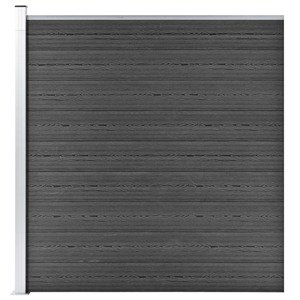 vidaXL Plotový panel WPC 175x186 cm čierny