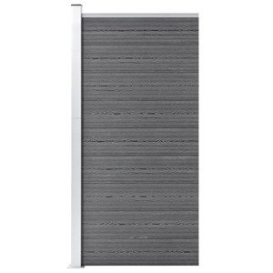 vidaXL Plotový panel WPC 95x186 cm sivý