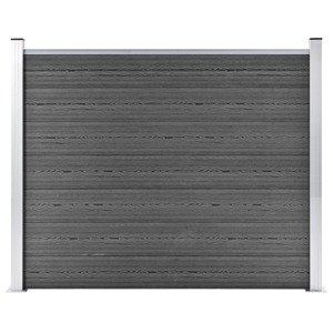vidaXL Plotový panel WPC 180x146 cm čierny