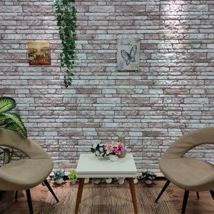 vidaXL 3D nástenné panely s dizajnom tmavosivých tehál 10 ks EPS