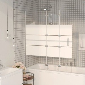 vidaXL Skladací sprchový kút ESG 120x140 cm biely