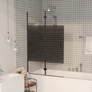 vidaXL Skladací sprchový kút ESG 80x140 cm čierny