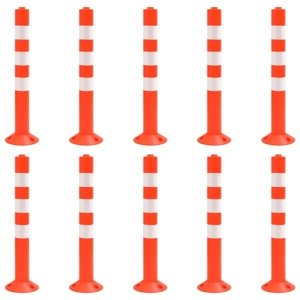 vidaXL Dopravné stĺpiky 10 ks 75 cm PE