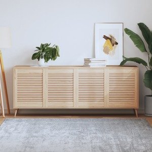 vidaXL Lamelové dvere 4 ks borovicový masív 61,5x49,4 cm