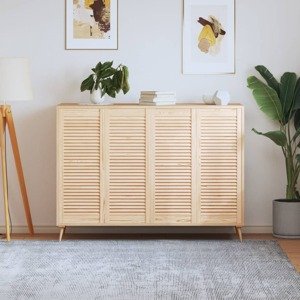 vidaXL Lamelové dvierka na skrinku 4 ks 99,3x39,4 cm, borovicový masív
