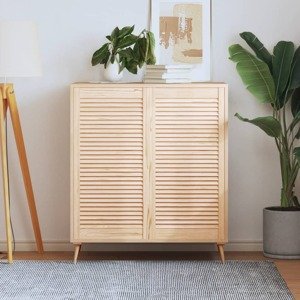vidaXL Lamelové dvere 2 ks borovicový masív 99,3x49,4 cm