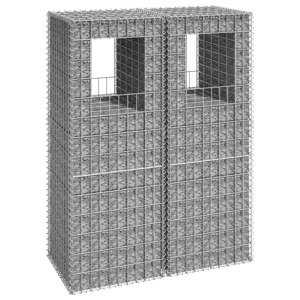 vidaXL Gabiónové koše/stĺpy 2 ks 50x50x140 cm železo