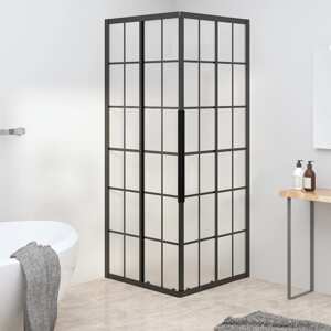 vidaXL Sprchovací kút matné ESG 80x80x180 cm čierny