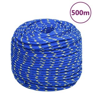 vidaXL Lodné lano modré 10 mm 500 m polypropylén