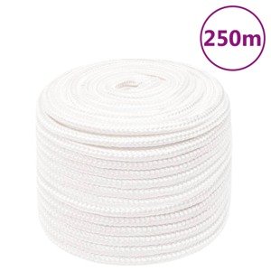 vidaXL Lodné lano biele 12 mm 250 m polypropylén