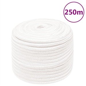 vidaXL Lodné lano biele 14 mm 250 m polypropylén