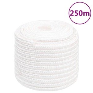 vidaXL Lodné lano biele 16 mm 250 m polypropylén